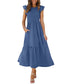 OFEEFAN Casual Dresses for Women Flowy Petite Maxi Dresses for Women Petite Length XS