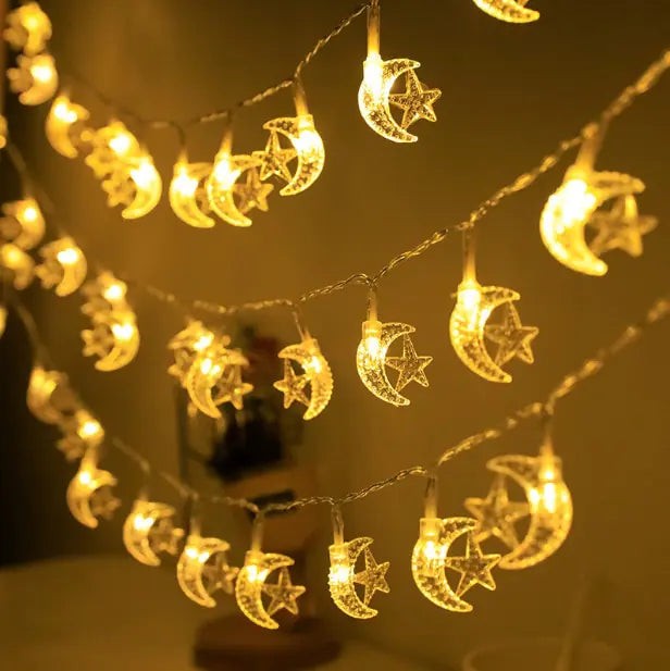 Eid Mubarak Star Moon Led String Lights - Estes Brands, LLC