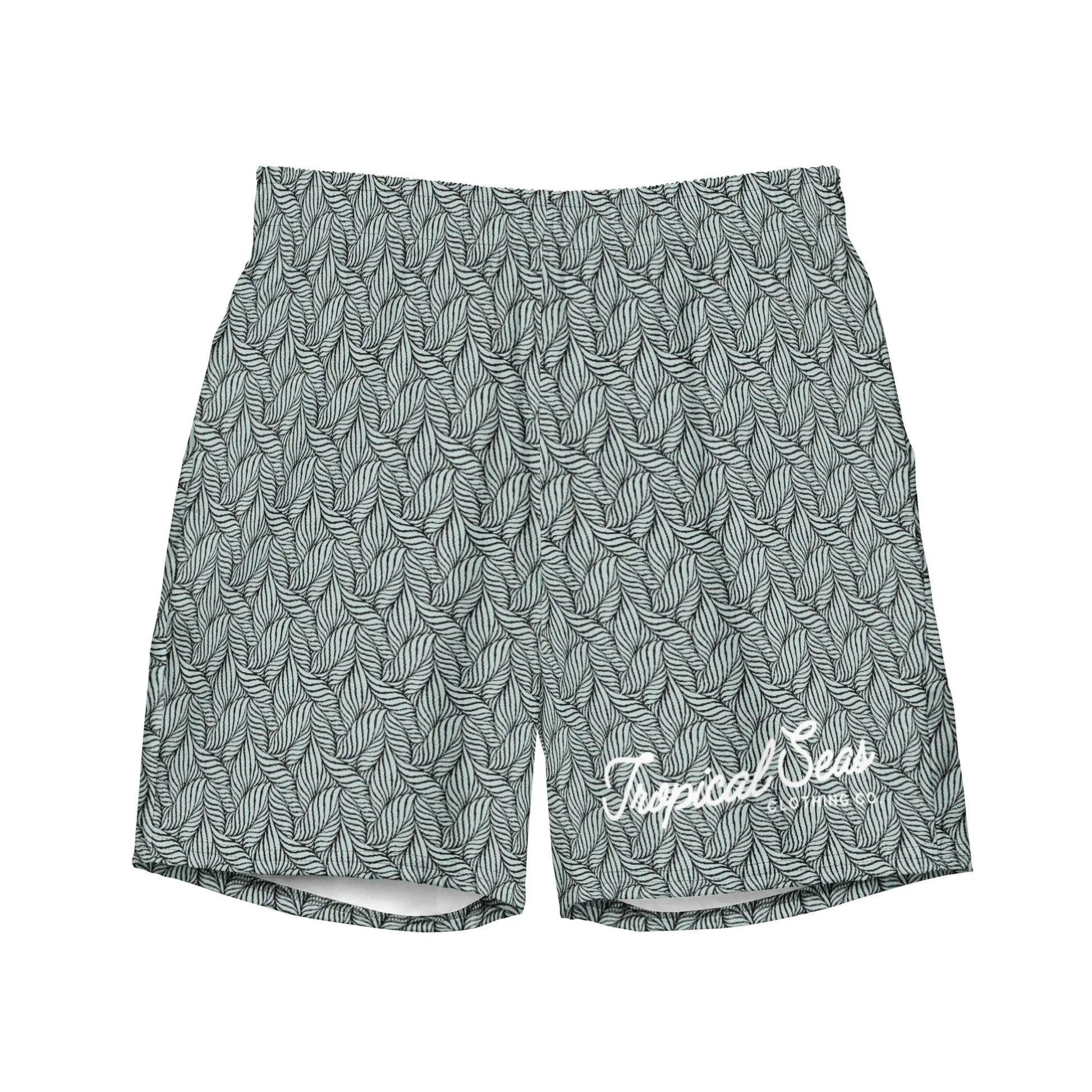 Men's Eco Grey Palm Swim Trunks - Estes Brands, LLC