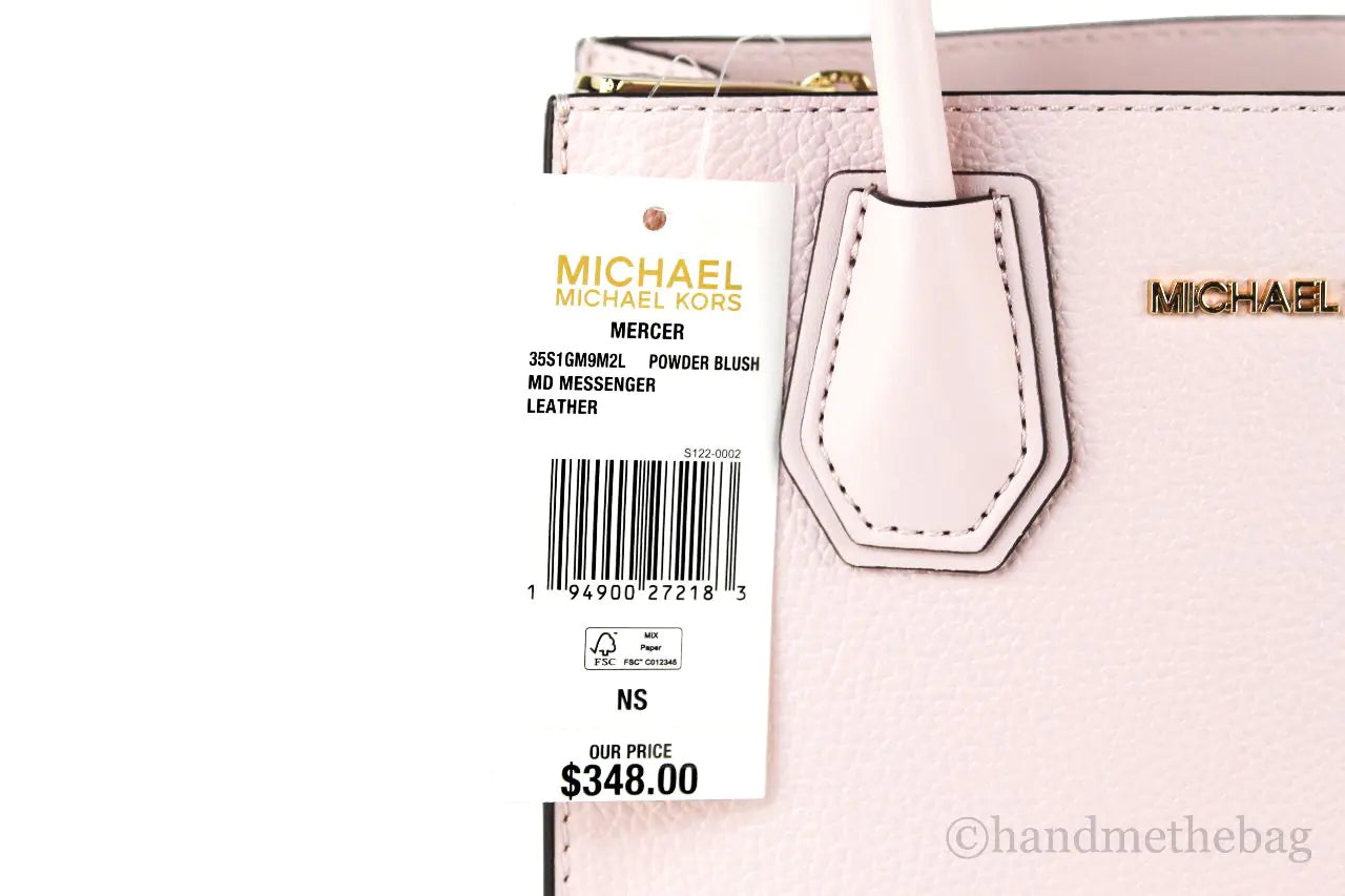 Michael Kors Mercer Medium Powder Blush Messenger Crossbody - Estes Brands, LLC