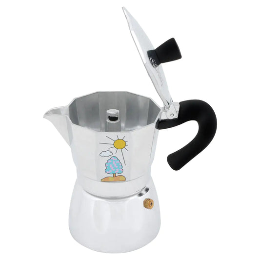 Any Morning Hes-3 Aluminum Espresso Coffee Maker 120 ml.