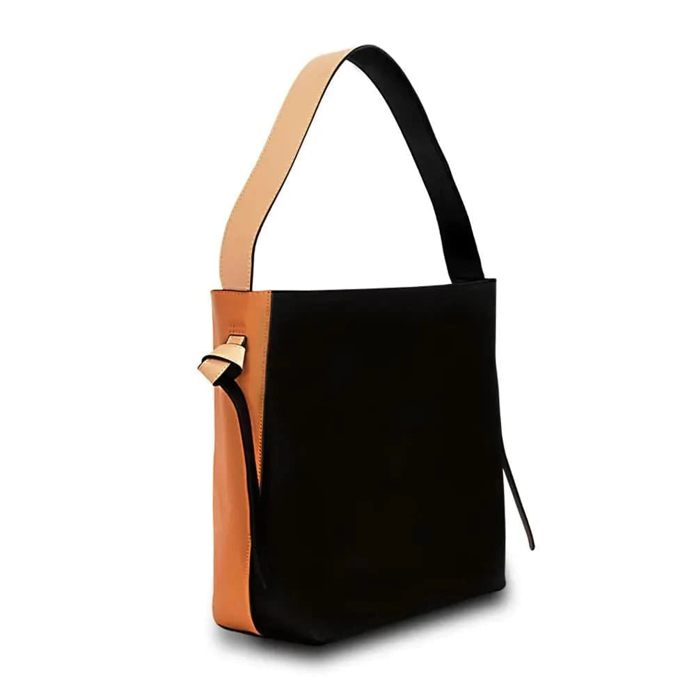 Versa Leather Tote -Orange/Black - Estes Brands, LLC