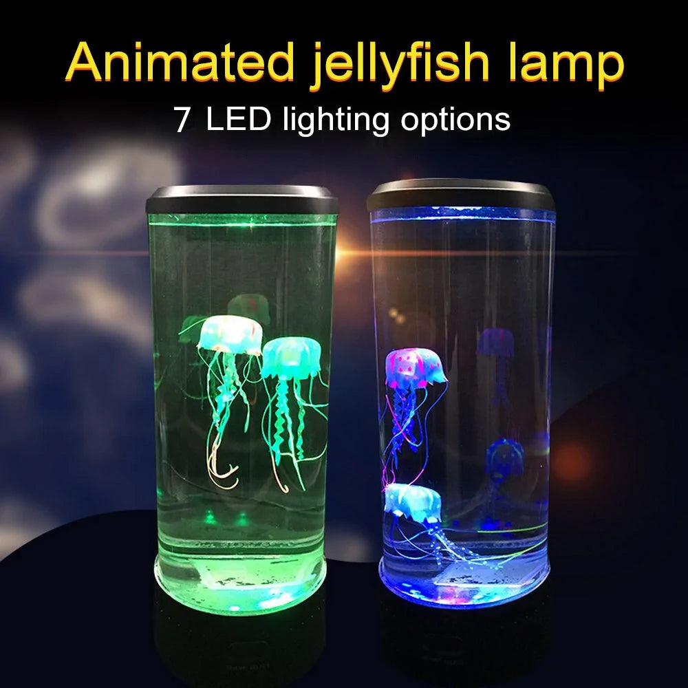 Color Changing LED Jellyfish Aquarium Night Light with USB Charging - Estes Brands, LLC