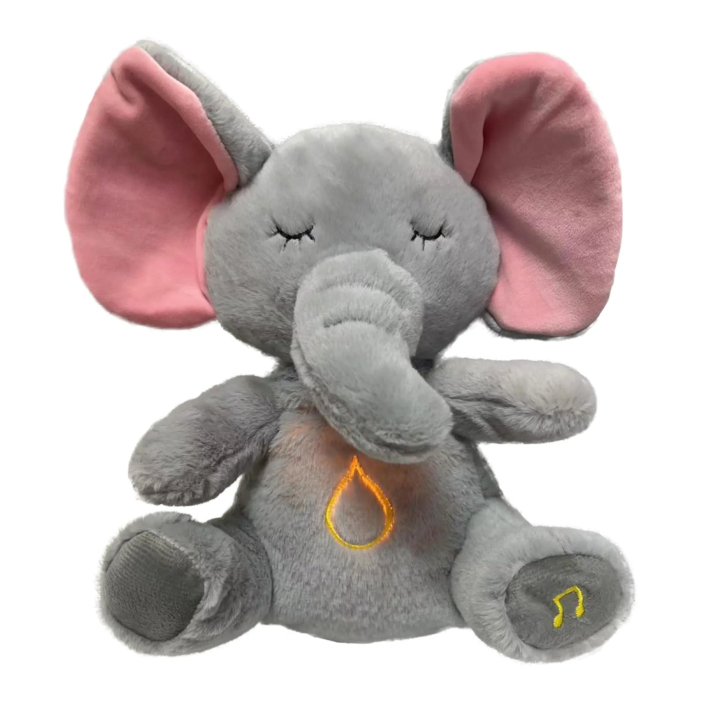 Glyrnur Relief Koala Relief Koala Breathing Stuffed Animal Baby Sound Machine Soother Koala Bear Anxiety Relief Koala Breathing with Sensory Music Lights Rhythmic Breathing Motion (Elephant)