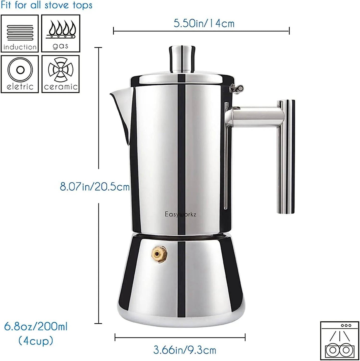 Easyworkz Diego Stovetop Espresso Maker - Estes Brands, LLC