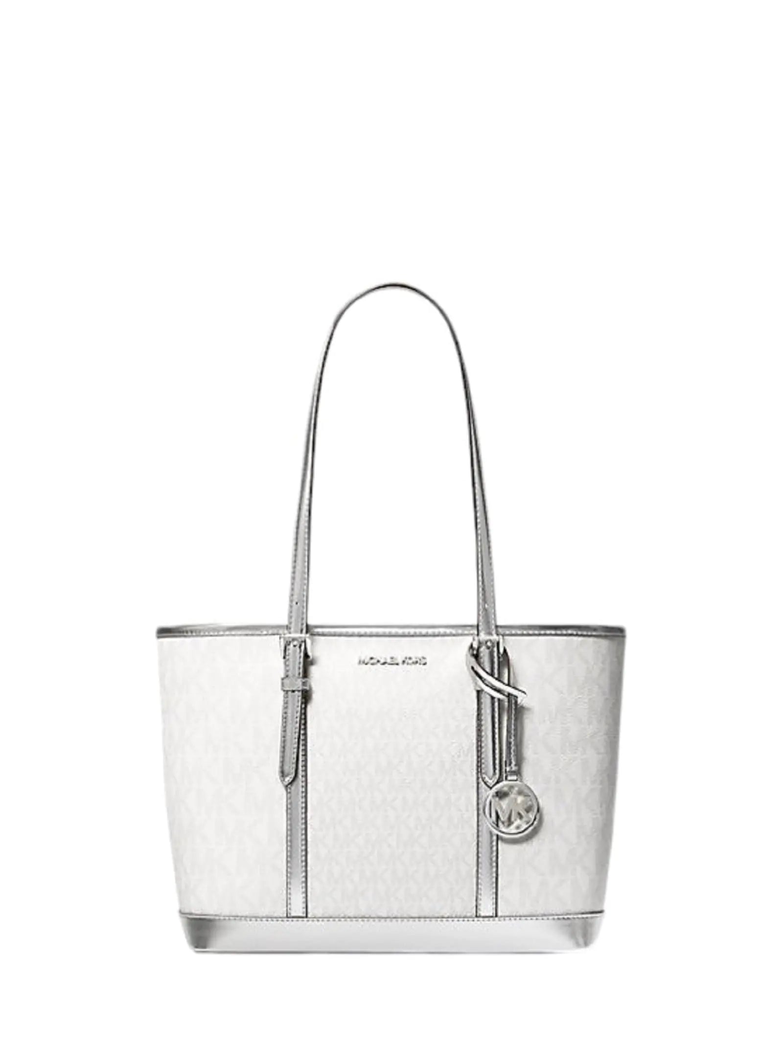 Michael Kors Jet Set Medium Carryall Tote (Silver) - Estes Brands, LLC