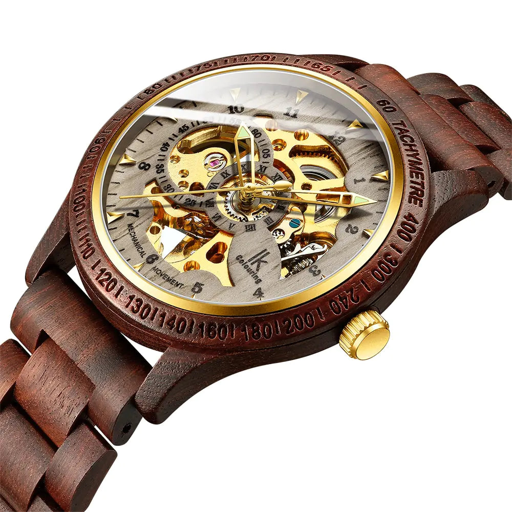 Classic Wooden Men's Mechanical Watch - Estes Brands, LLC