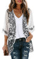 Women's Floral Print Puff Sleeve Kimono Cardigan Loose Cover Up Casual Blouse Tops Small Orange Black