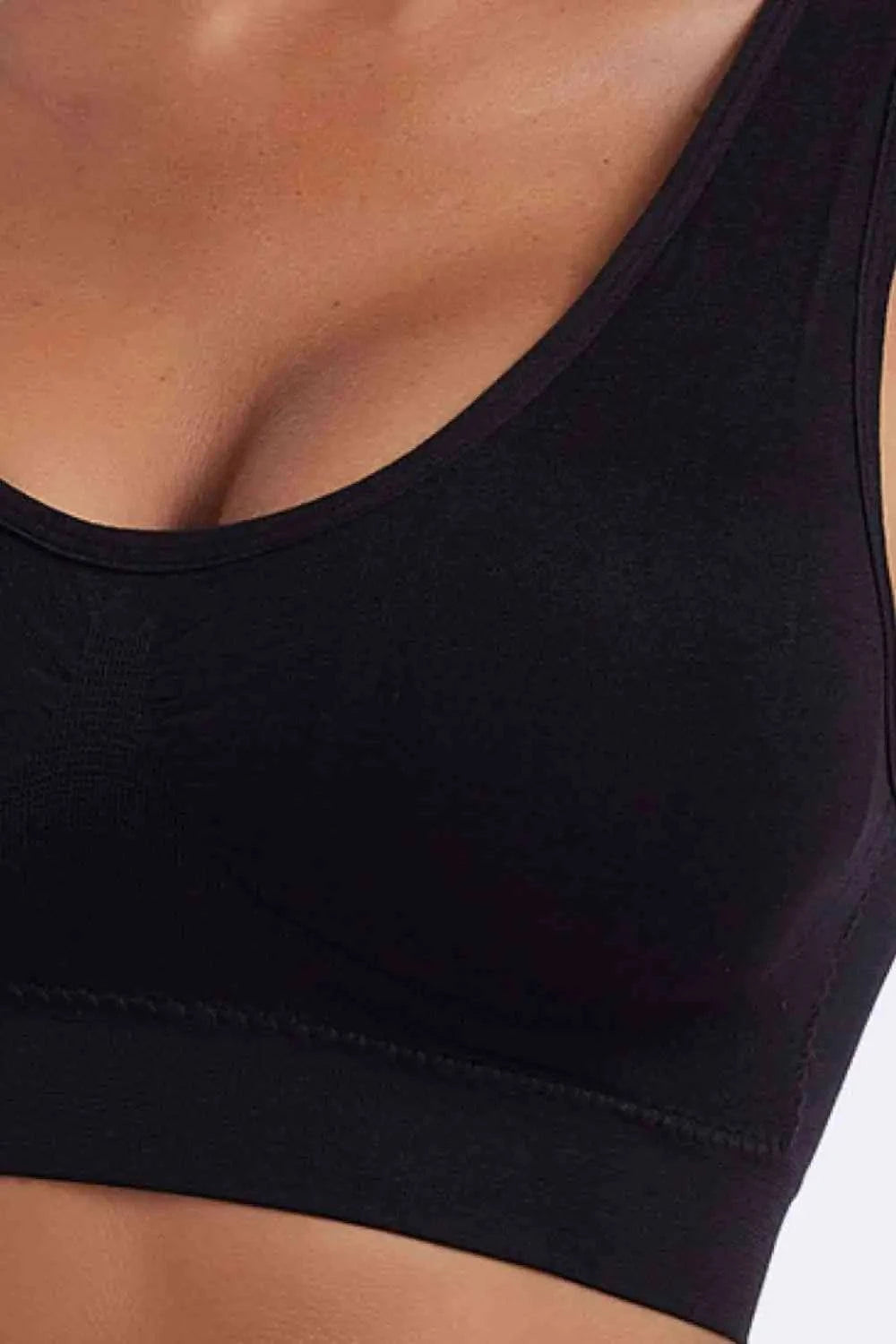 Full Size Wide Strap Sports Bra- - Estes Brands, LLC