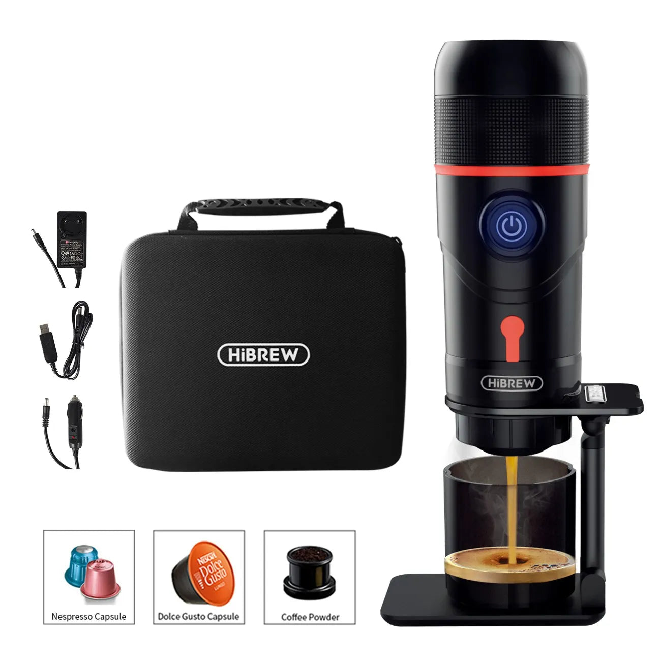 Italian Espresso Outdoor Mini Handheld Fully Automatic Coffee Maker.