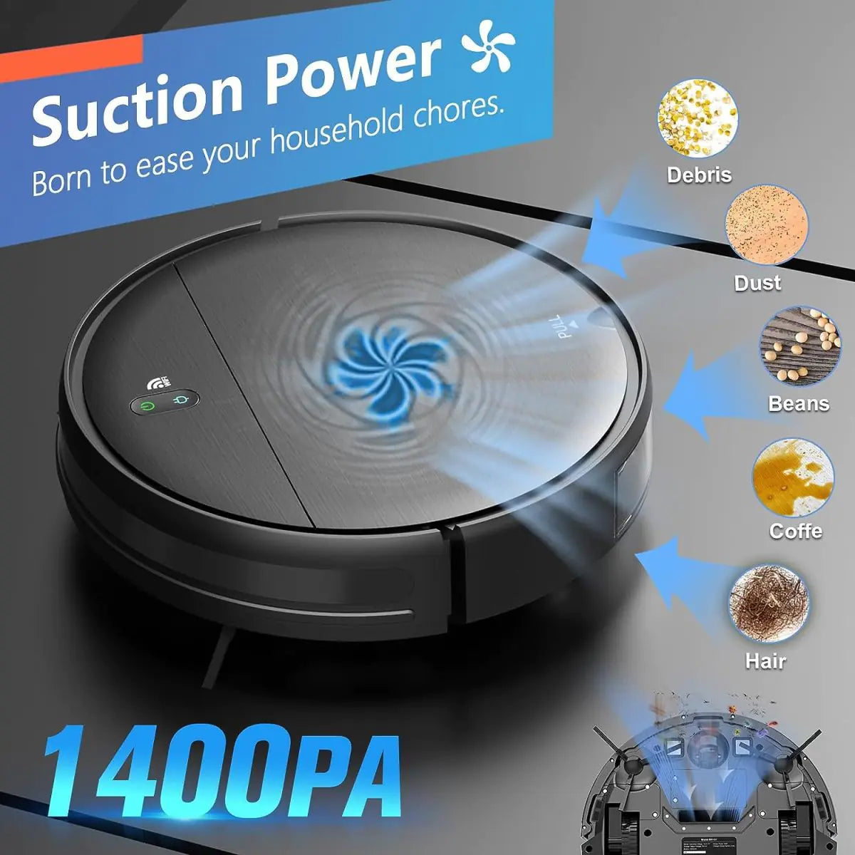 Smart Cleaning Robot: Sweep, Mop & Vacuum.