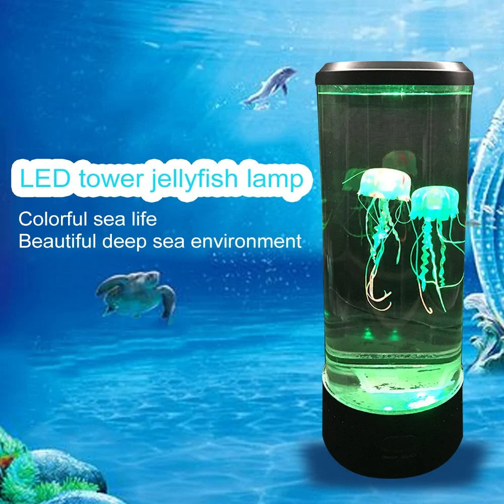 Color Changing LED Jellyfish Aquarium Night Light