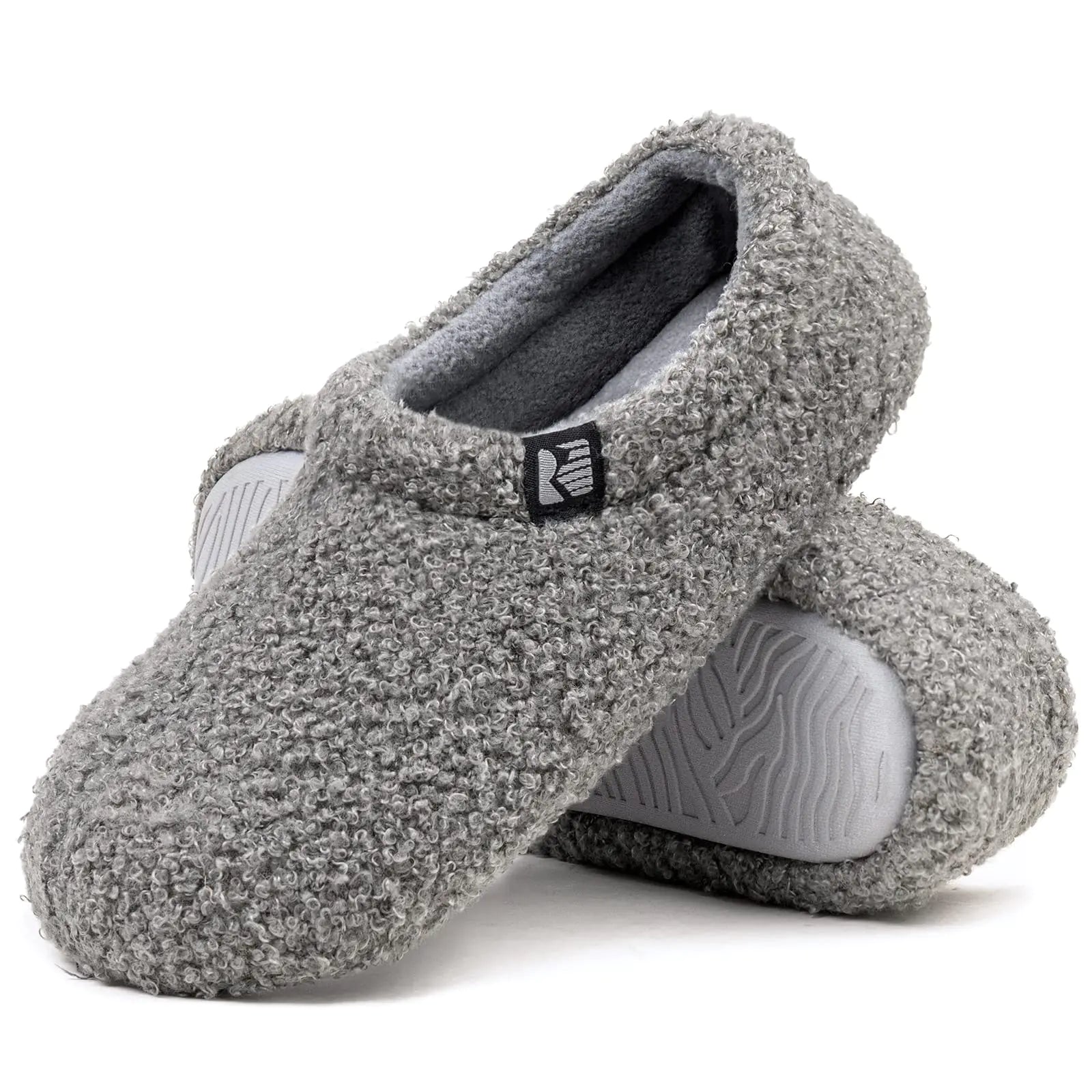 RockDove Women's Teddy Fleece Closed Back Indoor Slipper 8.5 Violet.