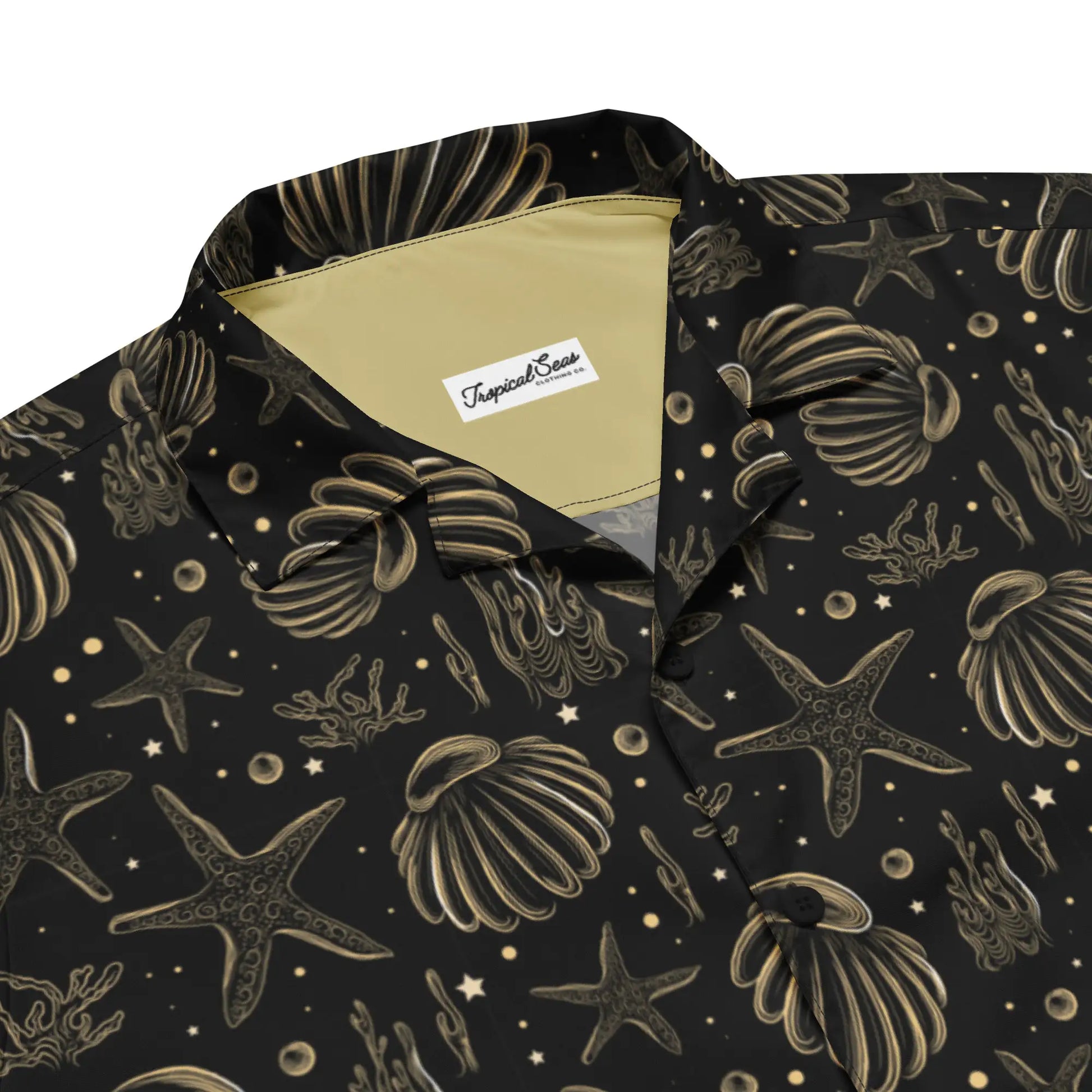 Golden Shore Button Down Hawaiian Shirt - Coastal Summer 2024 Collection - Estes Brands, LLC