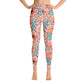 Women's Tropical Red Floral Yoga Leggings - Estes Brands, LLC