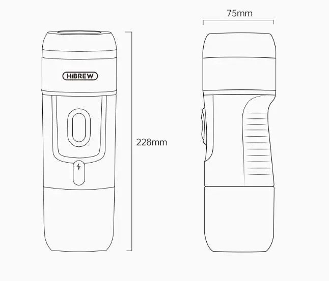 Italian Espresso Outdoor Mini Handheld Fully Automatic Coffee Maker.