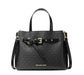 Michael Kors Emilia Small Satchel Crossbody Bag Black MK Signature