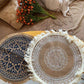 Nordic Style Round Embroidery Placemat Set