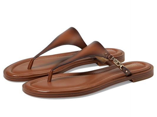 Michael Kors Womens Daniella Flat Thong Sandal Luggage 9 - estesbrandsllc.com