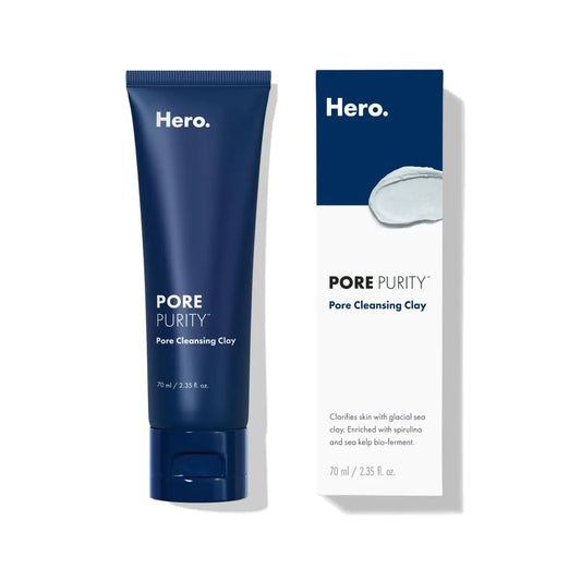 Hero Cosmetics Pore Purity Cleansing Clay Mask - Absorbs Excess Oil and Visibly Minimizes Pores in 4 days (2.35 fl oz)