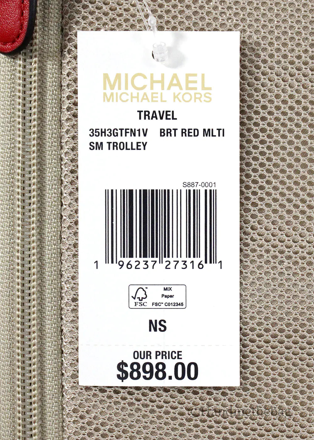 Michael Kors Travel Small Red Trolley Rolling Suitcase - Estes Brands, LLC