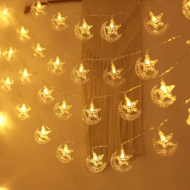 Eid Mubarak Star Moon Led String Lights - Estes Brands, LLC