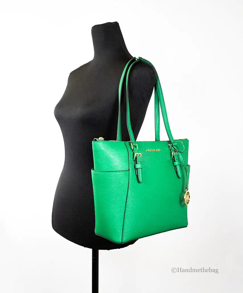 Michael Kors Charlotte Palmetto Green Large Top Zip Tote - Estes Brands, LLC