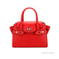 Michael Kors Carmen Medium Bright Red Vegan Leather Satchel - Estes Brands, LLC