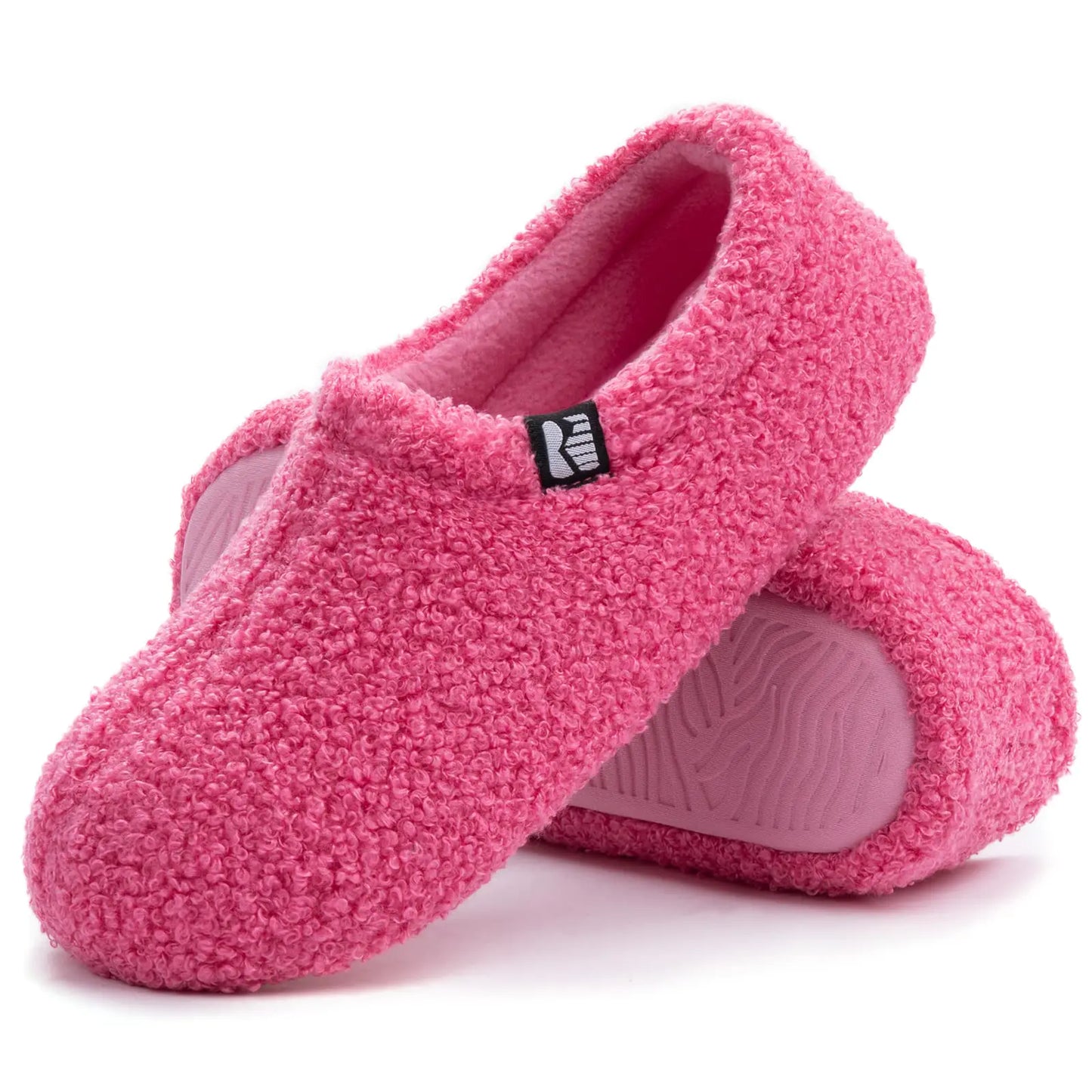 RockDove Women's Teddy Fleece Closed Back Indoor Slipper 8.5 Violet