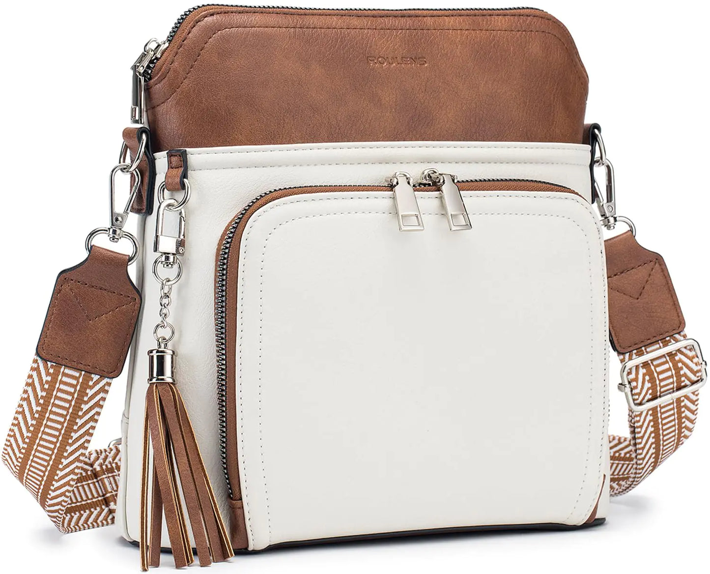 Crossbody Purse for Women,Lightweight Medium Crossbody Bag Soft Leather Women's Shoulder Handbags with Tassel Taupe.