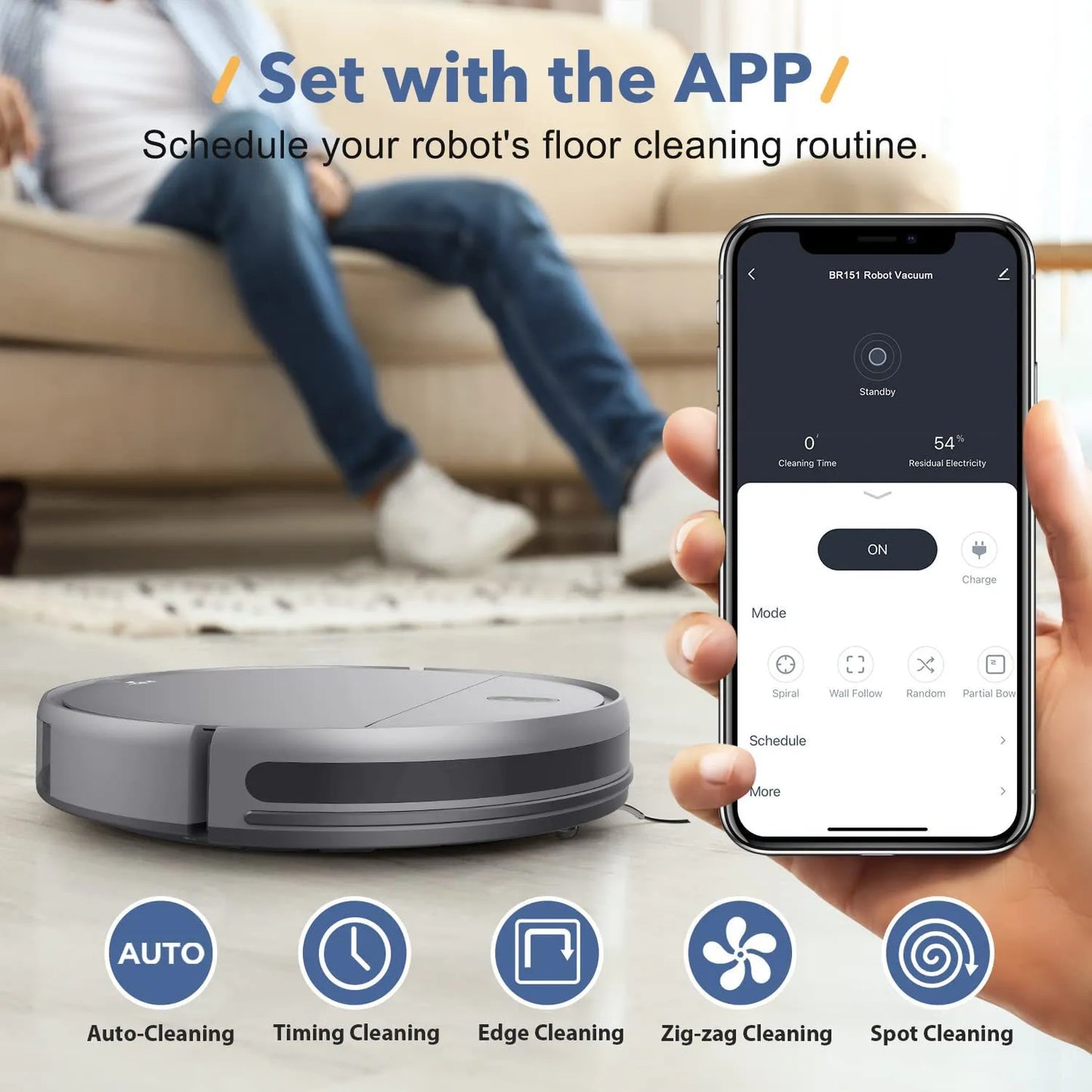 Smart Cleaning Robot: Sweep, Mop & Vacuum.