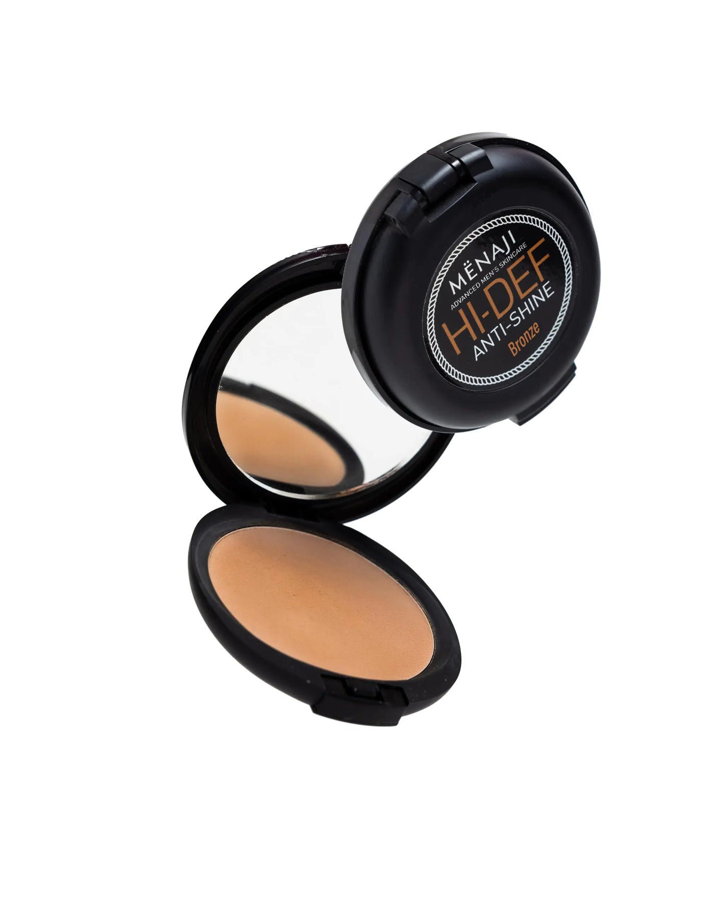 MËNAJI Anti-Shine Powder (HDPV) - Anti-Shine Face Make-Up for Men - Natural Looking Makeup - Mens Cosmetics - Bronze