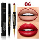 Double Ended Matte Lipstick Long Lasting Wateproof Lipsticks Brand Lip Makeup Cosmetics Dark Red Lips Liner Pencil Beauty - estesbrandsllc.com