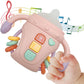 Baby Musical ToysSensory Learning Toy with Music and LightsPacifier Teething Musical ToysRattle Toy for ToddlersBoys and Girls Gifts(A-Pink)