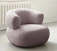 Minimalist White Lambswool Sofa Chair - Estes Brands, LLC