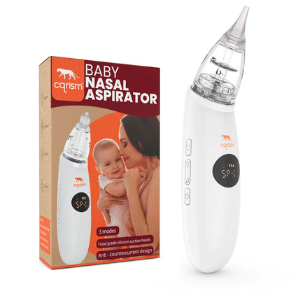 CQRISM Baby Nasal Aspirator Electric Nose Sucker for Toddler with Music and Lights 3 Tips