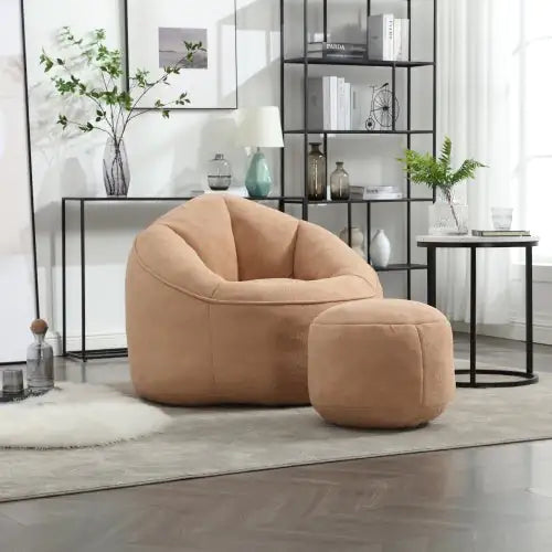 Bedding Bean Bag Sofa Chair High Pressure Foam Bean Bag Chair Material With Padded Foam Padding Compressed Bean Bag With Footrest - Estes Brands, LLC