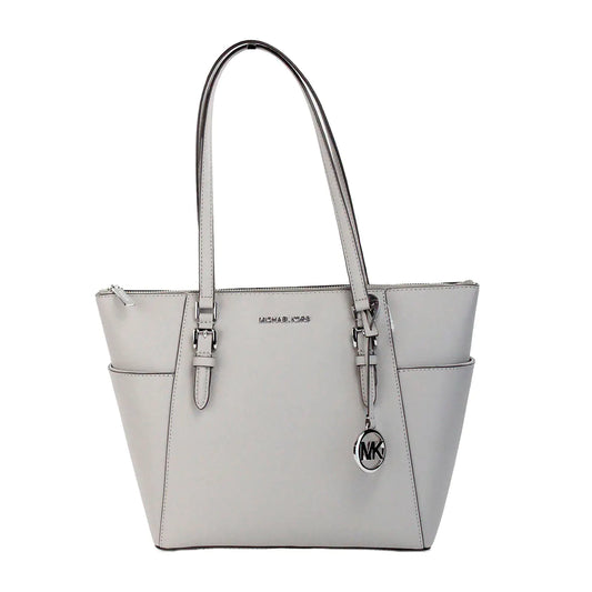 Michael Kors Charlotte Pearl Grey Large Top Zip Tote - Estes Brands, LLC