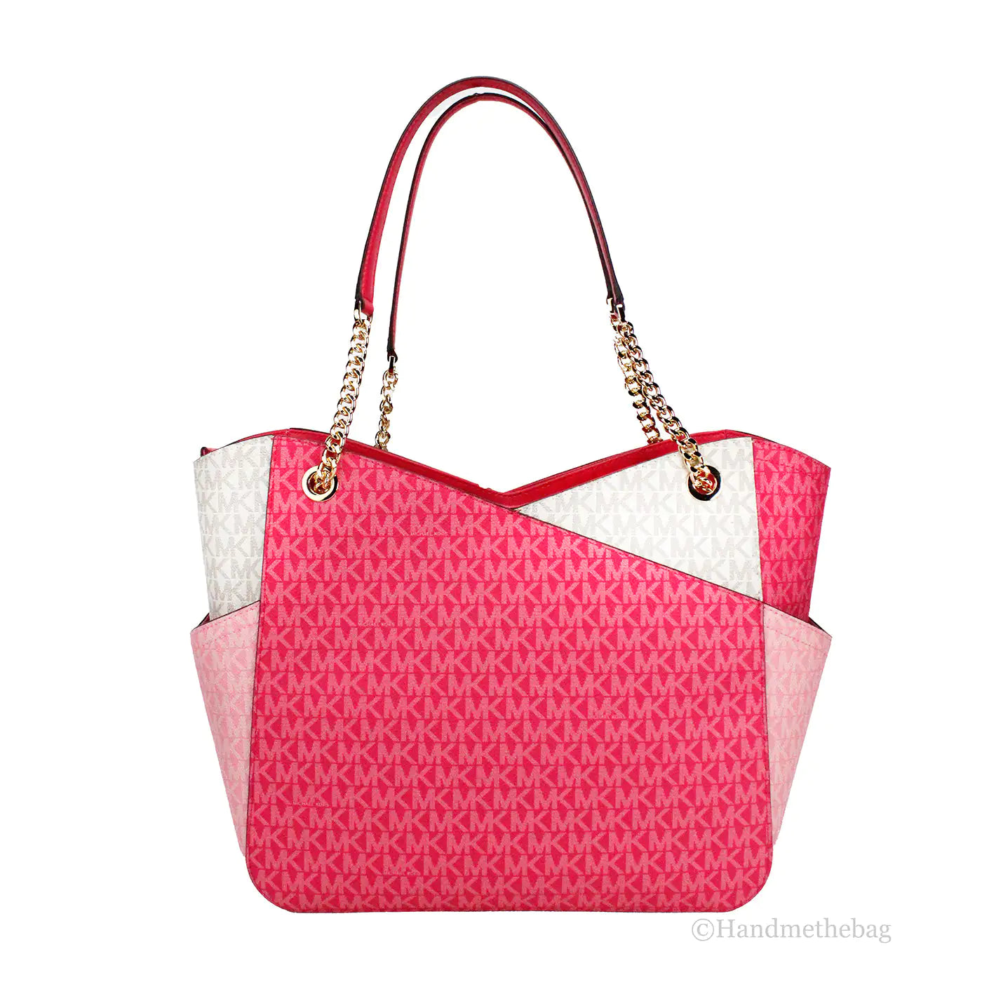 Michael Kors Electric Pink X Cross Chain Shoulder Tote - Estes Brands, LLC