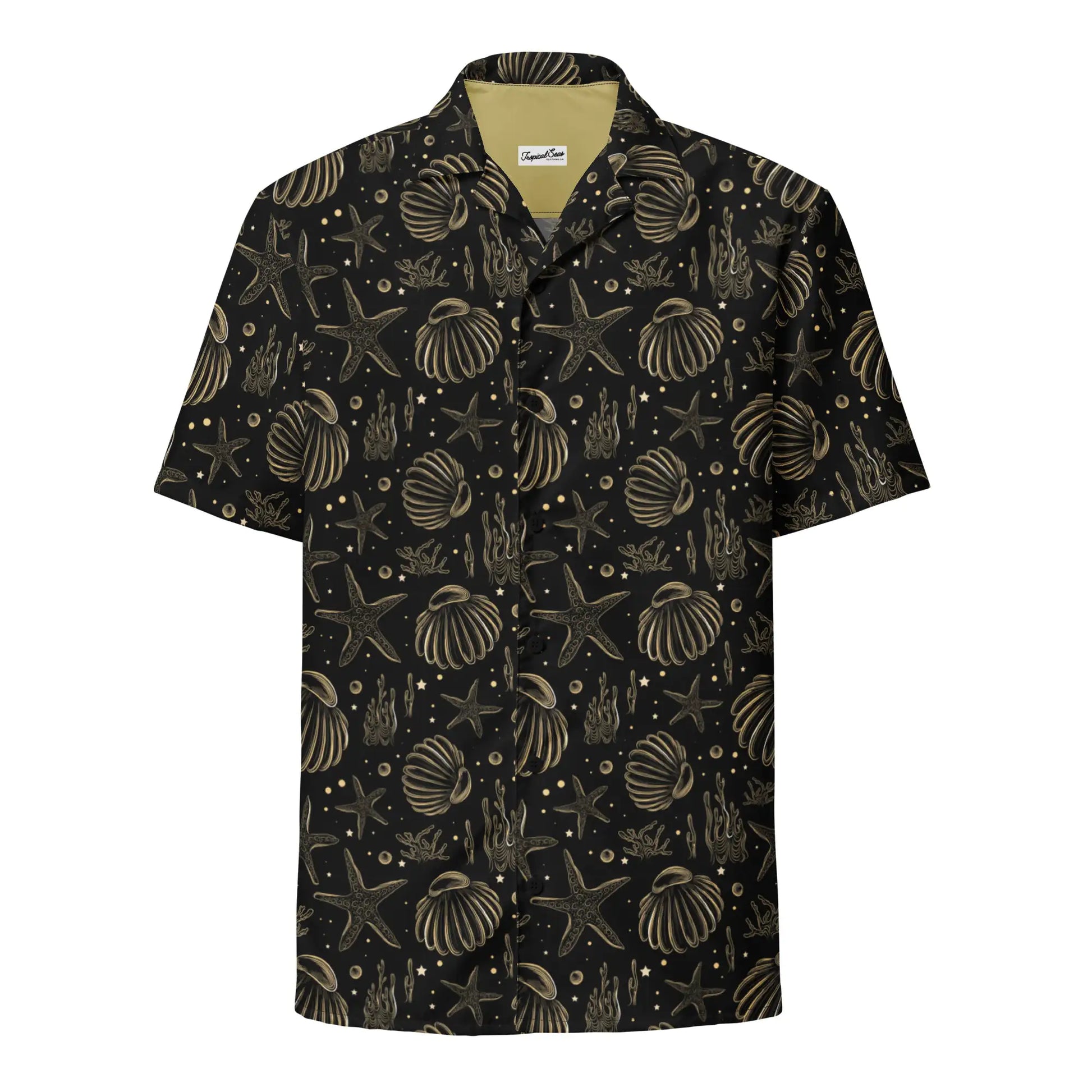 Golden Shore Button Down Hawaiian Shirt - Coastal Summer 2024 Collection - Estes Brands, LLC