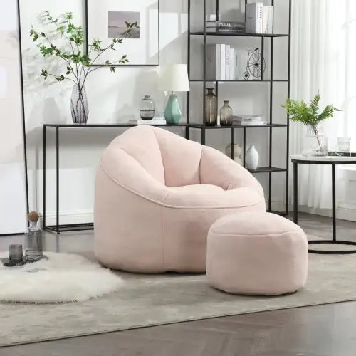 Bedding Bean Bag Sofa Chair High Pressure Foam Bean Bag Chair Material With Padded Foam Padding Compressed Bean Bag With Footrest - Estes Brands, LLC