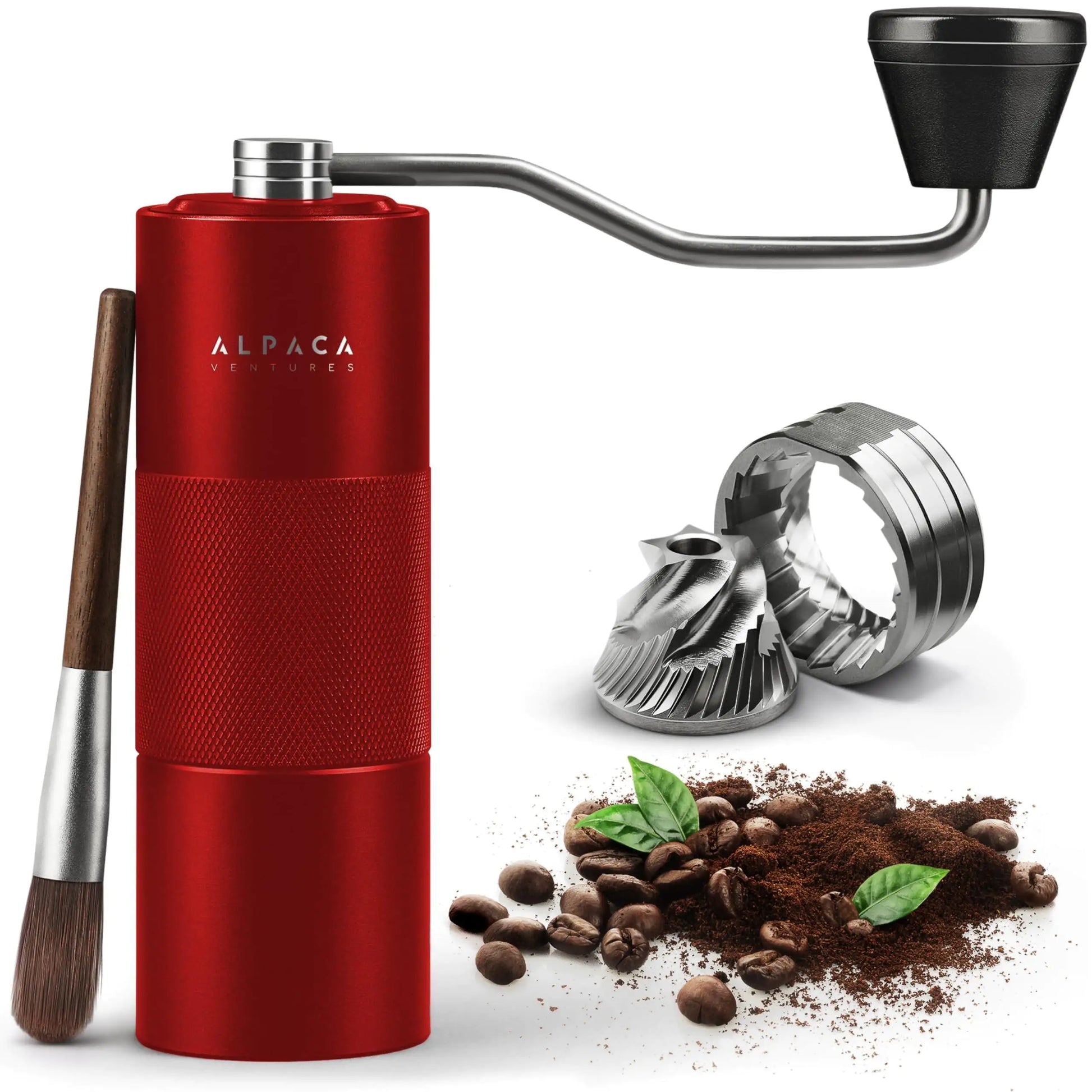 Manual Coffee Grinder Stainless Steel Conical Burr Red Coffee Grinder Manual.