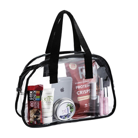 Clear Bag Stadium Approved Great for Work Events Use for Lunch or Cosmetics and Accessories 11" x 7" x 4" - estesbrandsllc.com