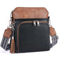 Crossbody Purse for Women,Lightweight Medium Crossbody Bag Soft Leather Women's Shoulder Handbags with Tassel Taupe.