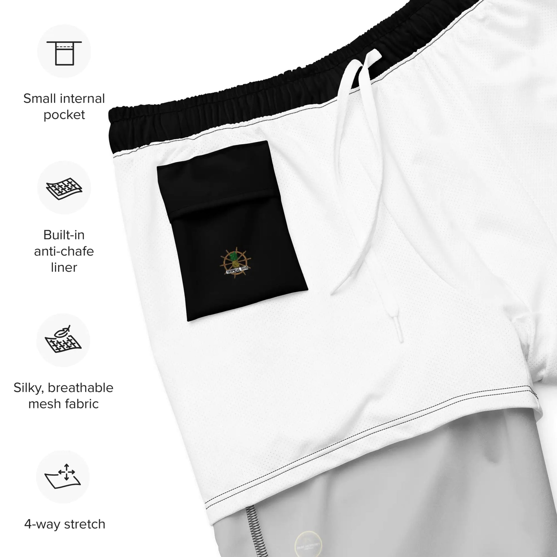 Men's Black Eco Board Shorts - Estes Brands, LLC