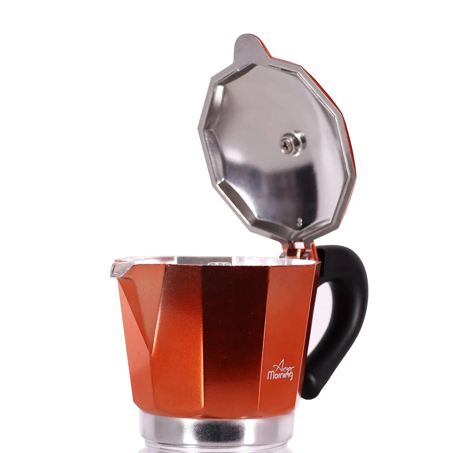 Any Morning Stovetop Espresso Aluminum Moka Pot, 240 ml - 8 oz.