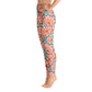 Women's Tropical Red Floral Yoga Leggings - Estes Brands, LLC