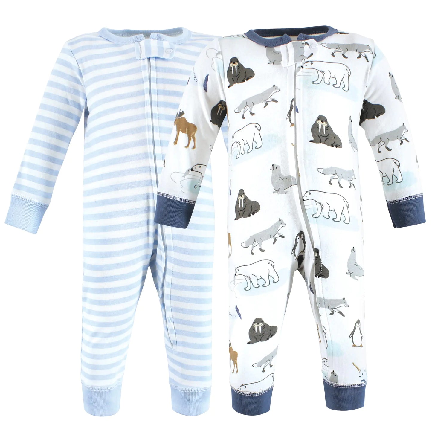 Hudson Baby Baby Cotton Sleep and Play Arctic Animals 0-3 Months