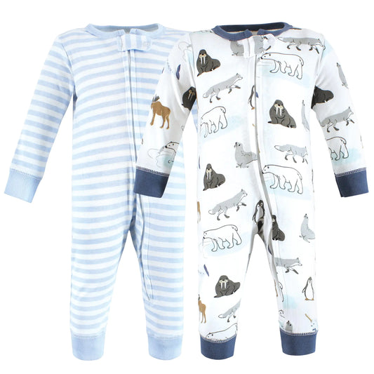 Hudson Baby Baby Cotton Sleep and Play Arctic Animals 0-3 Months - estesbrandsllc.com