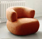 Minimalist White Lambswool Sofa Chair - Estes Brands, LLC